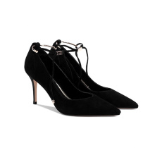 2019 High Heel Women's Pumps Black Suede Leather x19-c177c Ladies Women custom Dress Shoes Heels For Lady